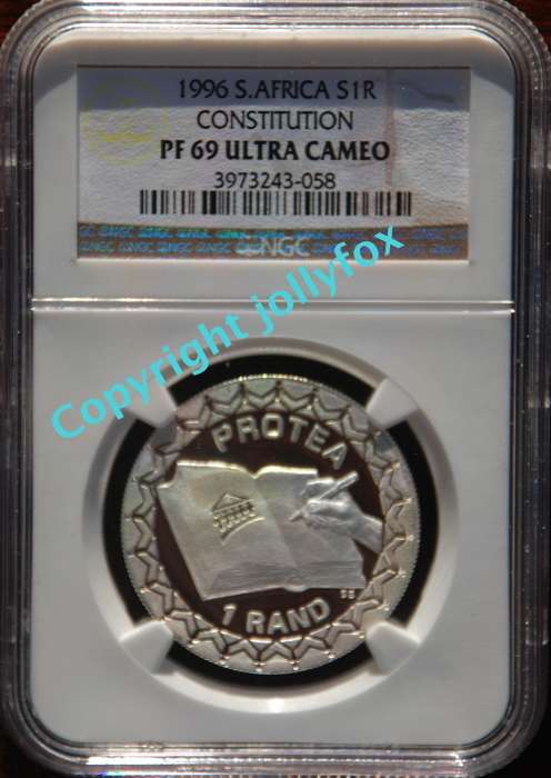 *** SECOND BEST!! *** 1996 SILVER R1 CONSTITUTION NGC GRADED PF69UC!! ***