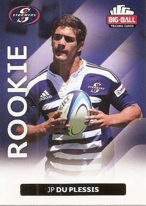 BIG BALL RUGBY COLLECTION 2012 - JP DU PLESSIS "ROOKIE" CARD
