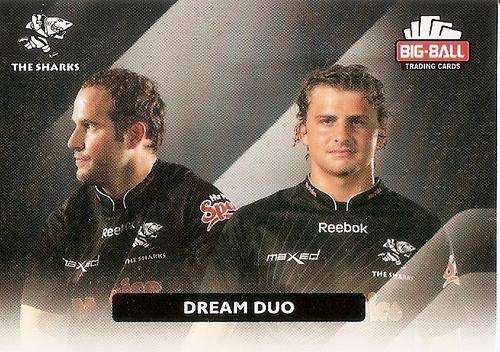 BIG BALL RUGBY COLLECTION  2012 - SHARKS "DREAM DUO" CARD 207