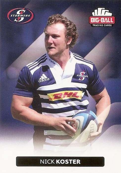 NICK KOSTER - BIG BALL RUGBY COLLECTION  2012 - THE STORMERS BASE CARD 188