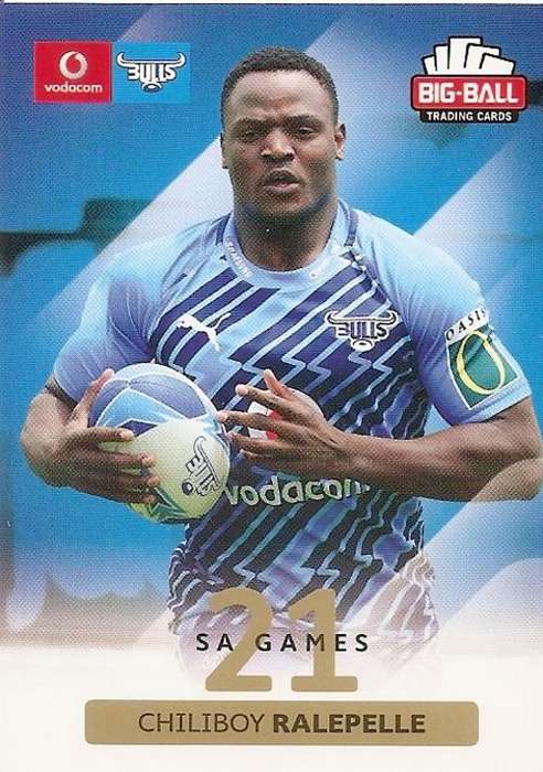 CHILIBOY RALEPELLE - BIG BALL RUGBY COLLECTION  2012 - BLUE BULLS BASE CARD 15