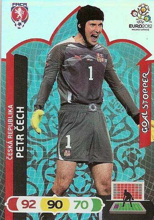 PETR CHECH - PANINI ADRENALYN EURO 2012 - "GOAL STOPPER" TRADING CARD