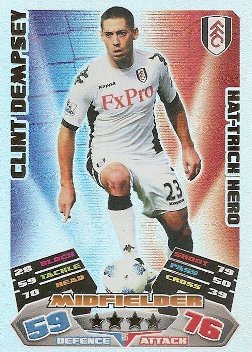 MATCH ATTAX EXTRA 2012 - CLINT DEMPSEY "HAT TRICK HERO" CARD