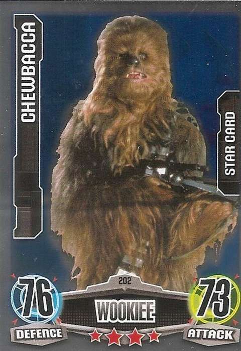 STAR WARS 2012 - FORCE ATTAX MOVIE SERIES - "STAR FOIL" CARD 202