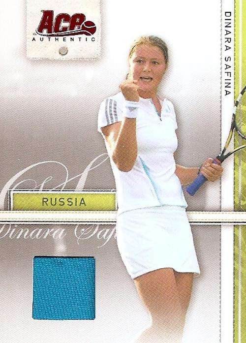 DINARA SAFINA - ACE AUTHENTIC 2007 - AUTHENTIC "BLUE MEMORABILIA" CARD