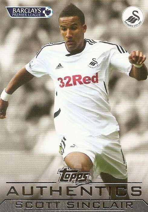 SCOTT SINCLAIR - TOPPS `AUTHENTICS` 2012 - RARE CARD