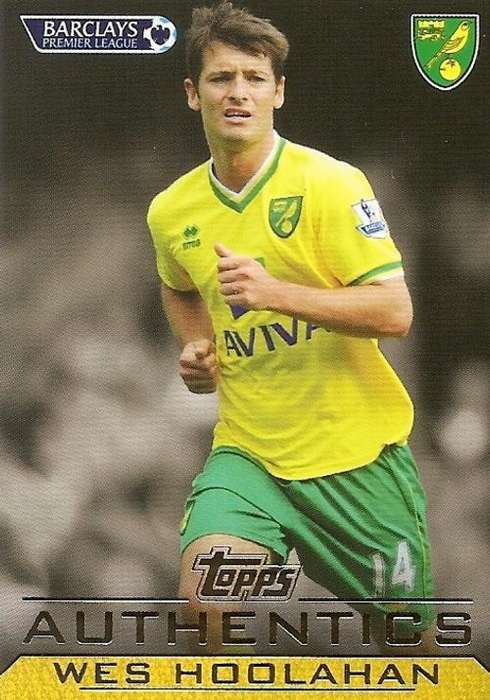 WES HOOLAHAN - TOPPS `AUTHENTICS` 2012 - RARE CARD
