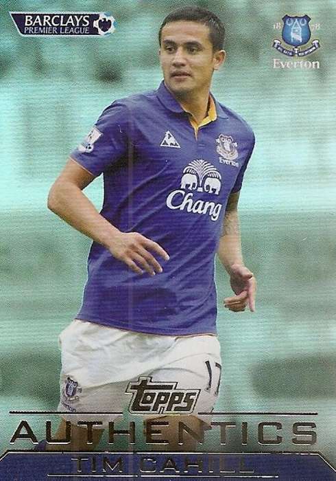 TIM CAHILL - TOPPS `AUTHENTICS` 2012 - RARE `FOIL` CARD