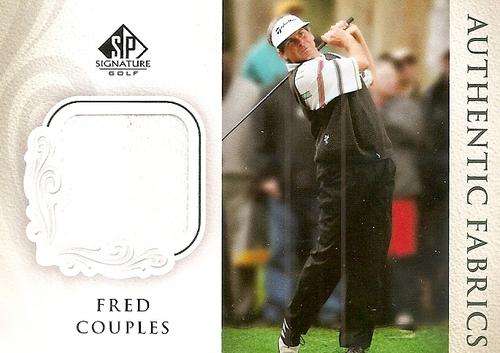 FRED COUPLES - `AUTHENTIC FABRICS` CARD - SIGNATURE GOLF by UPPER DECK