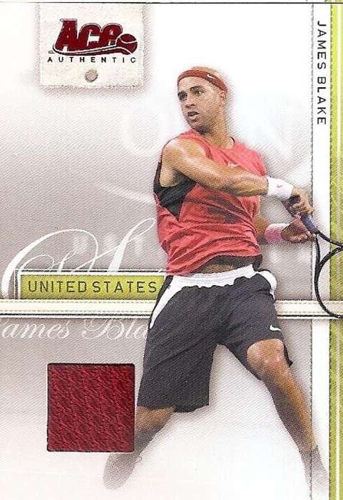 JAMES BLAKE - ACE AUTHENTIC 2007 - AUTHENTIC "BURGHUNDY MEMORABILIA" CARD