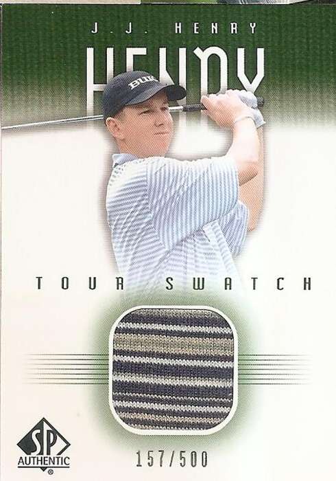 JJ HENRY - `AUTHENTIC TOUR FABRICS SWATCH` CARD (157 OF 500) - by UPPER DECK