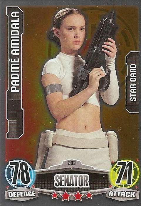 STAR WARS 2012 - FORCE ATTAX MOVIE SERIES - "STAR FOIL" CARD 203