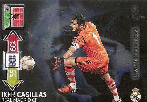 IKER CASILLAS - PANINI CHAMPIONS LEAGUE ADRENALYN XL 2012/2013 -  `LIMITED EDITION` CARD