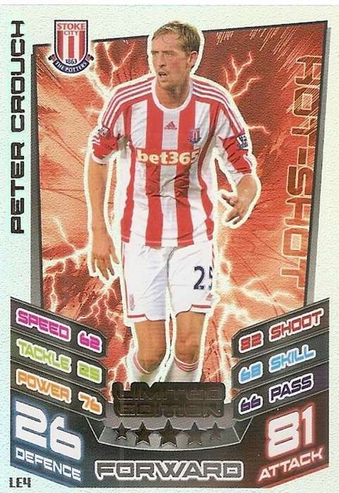 MATCH ATTAX 2012/2013 - PETER CROUCH `RARE`  `LIMITED EDITION` CARD LE4