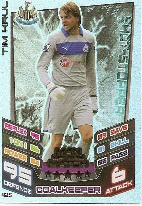MATCH ATTAX 2012/2013 - TIM KRUL `MAN of the MATCH` CARD