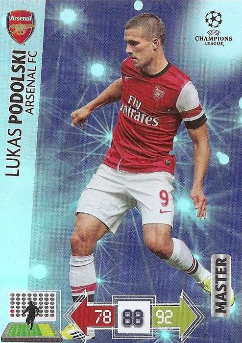 CHAMPIONS LEAGUE ADRENALYN XL 2012/2013 - LUKAS PODLOSKI `MASTER` CARD