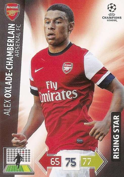 CHAMPIONS LEAGUE ADRENALYN XL 2012/2013 - ALEX CHAMBERLAIN "RISING STAR" CARD