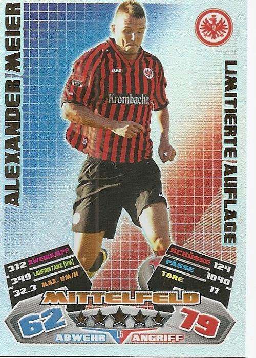 MATCH ATTAX 2012/13 "BUNDESLIGA" - ALEXANDER MEIER " LIMITED EDITION" CARD L5