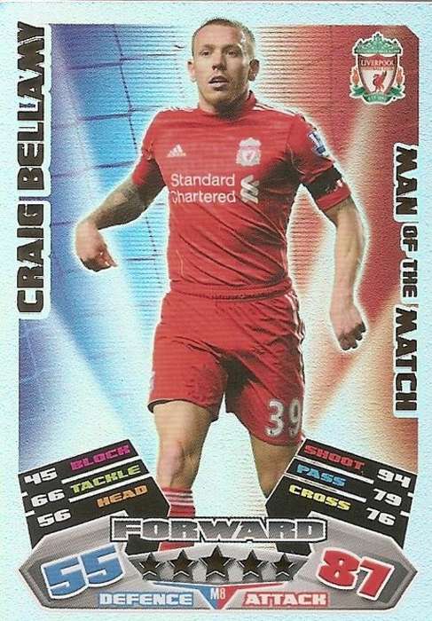 MATCH ATTAX EXTRA 2012 - CRAIG BELLAMY "MAN of the MATCH" CARD