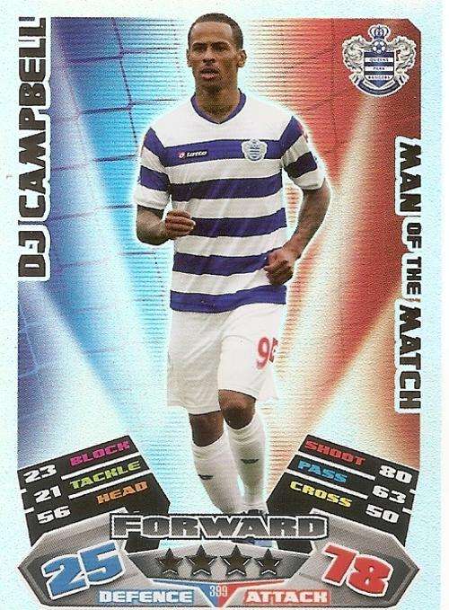 MATCH ATTAX 2012 - DJ CAMPBELL "MAN of the MATCH" CARD