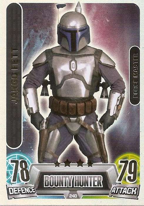 STAR WARS 2013 - FORCE ATTAX MOVIE SERIES 2 - JANGO FETT `FORCE MASTER` CARD 240