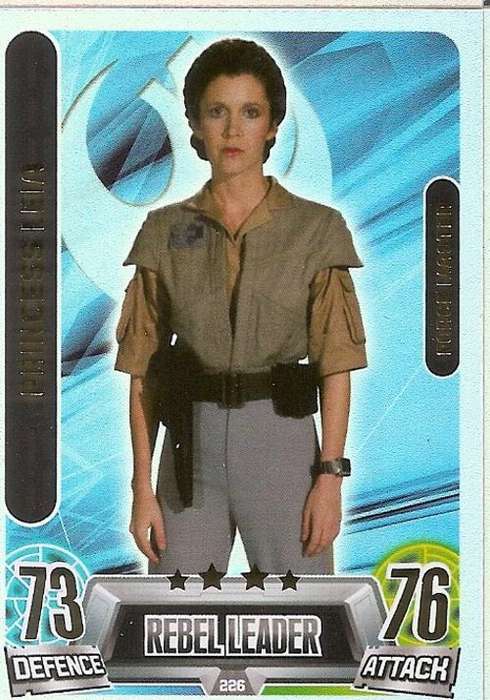 STAR WARS 2013 - FORCE ATTAX MOVIE SERIES 2 - PRINCESS LEIA `FORCE MASTER` CARD 226