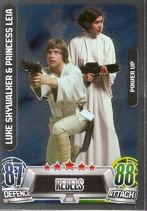 STAR WARS 2013 - FORCE ATTAX MOVIE SERIES 2 -  `POWER-UP FOIL` CARD 213