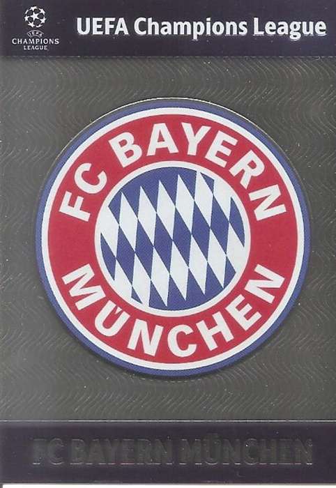CHAMPIONS LEAGUE `UPDATES` 2013 - BAYERN MUNCHEN `RARE` `CLUB BADGE` FOIL TRADING CARD