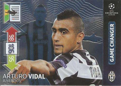 CHAMPIONS LEAGUE "UPDATES" 2013 - ARTURO VIDAL "RARE" "GAME CHANGER" FOIL CARD