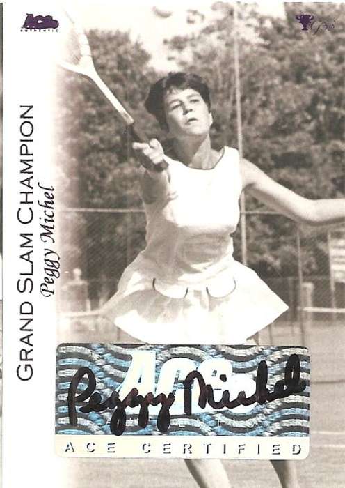 PEGGY MICHEL - ACE AUTHENTIC 2012 "GRAND SLAM" - CERTIFIED "AUTOGRAPH" CARD