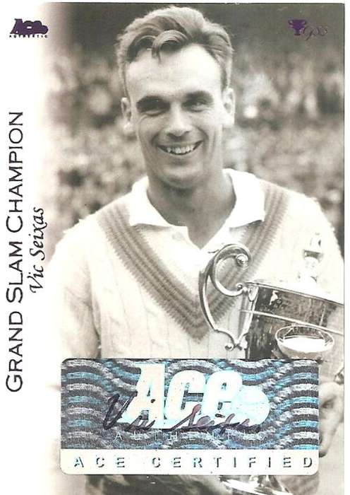 VIC SEIXAS - ACE AUTHENTIC 2012 "GRAND SLAM" - CERTIFIED "AUTOGRAPH" CARD
