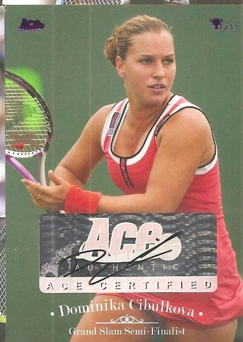 DOMINIKA CIBULKOVA - ACE AUTHENTIC 2012 "GRAND SLAM" - CERTIFIED "AUTOGRAPH" CARD