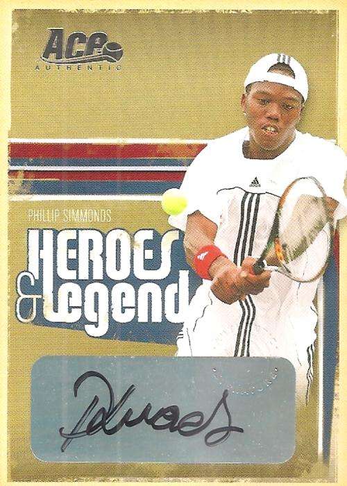 PHILLIP SIMMONDS - ACE AUTHENTIC 06 "HEROES&LEGENDS" - CERTIFIED "SILVER AUTOGRAPH" CARD 47 of 225