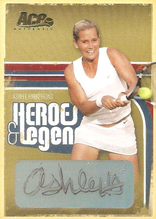ASHLEY HARKLEROAD - ACE AUTH. TENNIS "Heroes & Legends) 2006 -  CERTIFIED `AUTOGRAPH` CARD 19 of 25