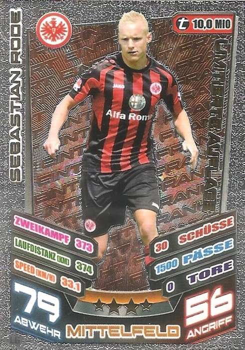 MATCH ATTAX "BUNDESLIGA" 2014 - SEBASTIAN RODE "LIMITED EDITION" CARD L6