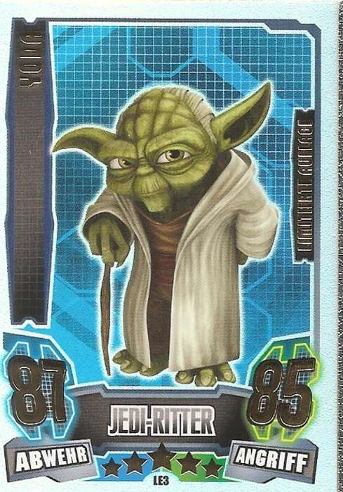 STAR WARS 2013 - FORCE ATTAX SERIES IV - YODA "LIMITED EDITION" CARD L3 - GERMAN