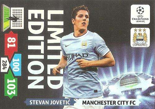 STEVAN JOVETIC - PANINI CHAMPIONS LEAGUE 2013/14 - `LIMITED EDITION` TRADING CARD