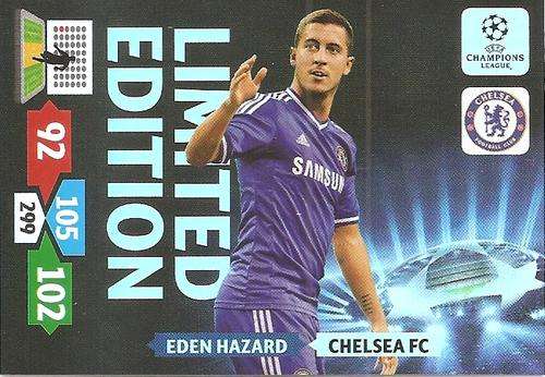 EDEN HAZARD - PANINI CHAMPIONS LEAGUE 2013/14  - `LIMITED EDITION` TRADING CARD