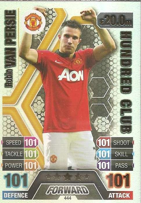 MATCH ATTAX 2013/14 - ROBIN VAN PERSIE `CLUB 101` TRADING CARD - UK EDITION
