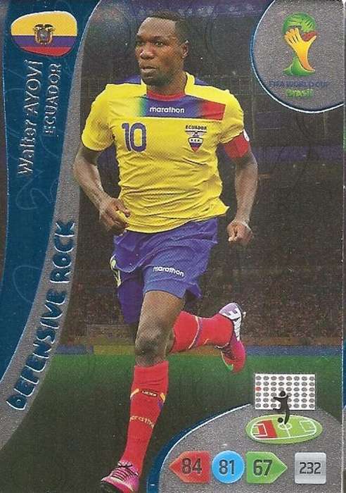 WORLD CUP 2014 ADRENALYN XL - WALTER AYOVI "DEFENSIVE ROCK" CARD