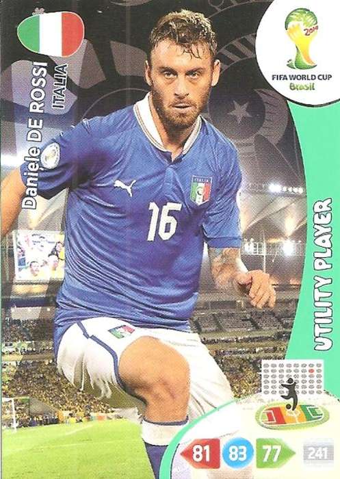 WORLD CUP 2014 ADRENALYN XL - DANIELLE DE ROSSI "UTILITY PLAYER" CARD