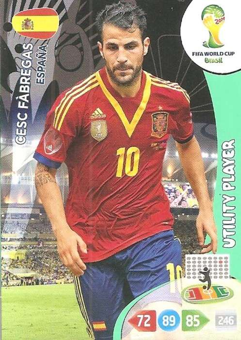 WORLD CUP 2014 ADRENALYN XL - CESC FABREGAS "UTILITY PLAYER" CARD