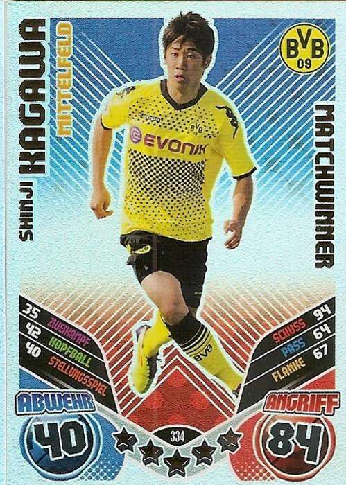 MATCH ATTAX "BUNDESLIGA" 2012 - SHINJI KAGAWA "MATCHWINNER" CARD