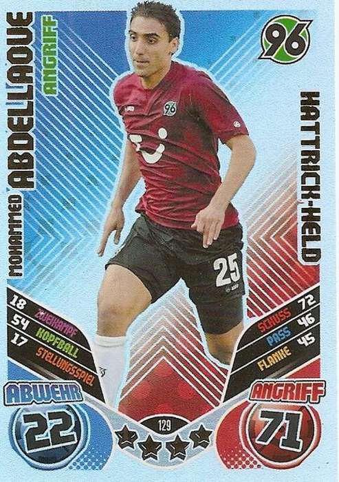 MATCH ATTAX "BUNDESLIGA" 2012 - M. ABDELLAQUE "HAT TRICK HERO" CARD