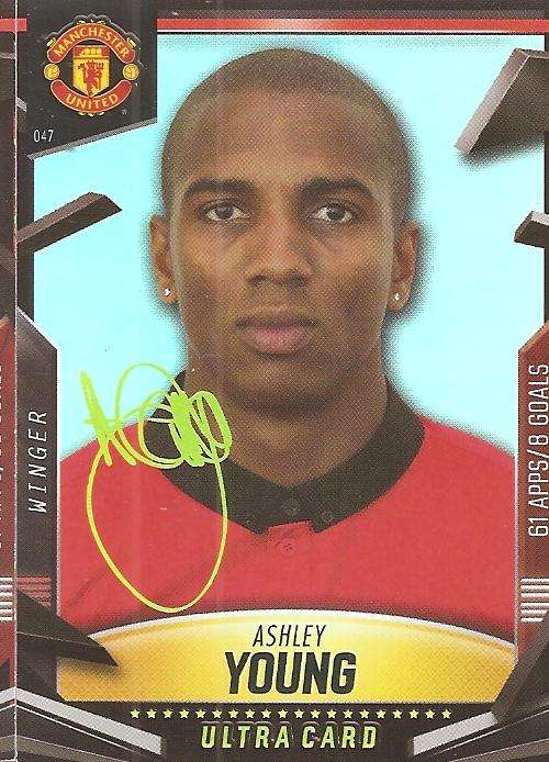 MANCHESTER UNITED ADRENALYN 2014 - ASHLEY YOUNG `ULTRA` CARD