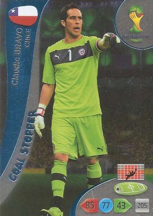 WORLD CUP 2014 ADRENALYN XL - CLAUDIO BRAVO "GOAL STOPPER" CARD