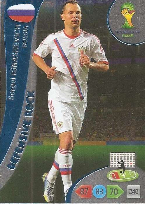 WORLD CUP 2014 ADRENALYN XL - SERGEI IGNASHEVICH "DEFENSIVE ROCK" CARD
