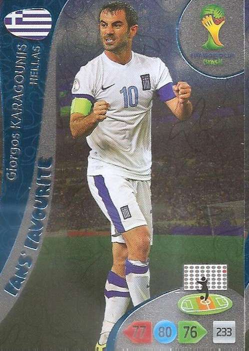 WORLD CUP 2014 ADRENALYN XL - GIROGOS KARAGOUNIS "FANS FAVOURITE" CARD