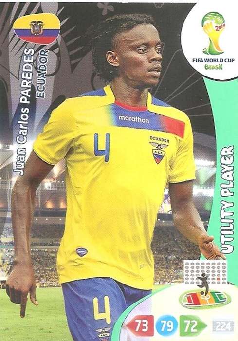 WORLD CUP 2014 ADRENALYN XL - JUAN CARLOS PAREDES "UTILITY PLAYER" CARD