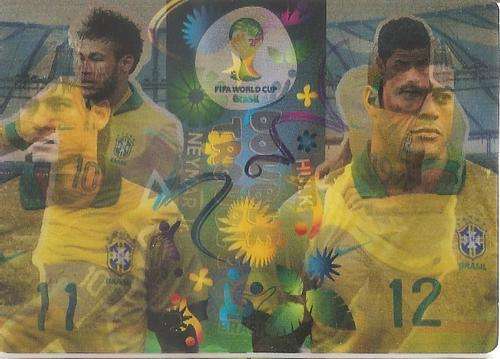 WORLD CUP 2014 ADRENALYN XL - NEYMAR Jr/HULK 3D "DOUBLE TROUBLE" RARE CARD